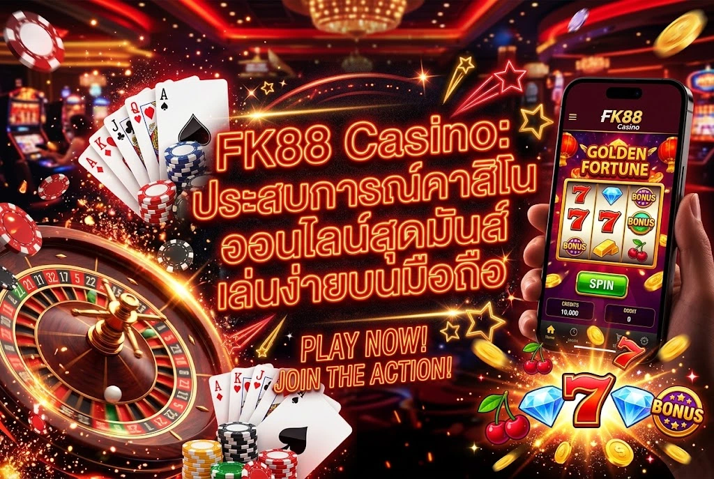 FK88 Casino: ประสบการณ์คาสิโนออนไลน์สุดมันส์ เล่นง่ายบนมือถือ